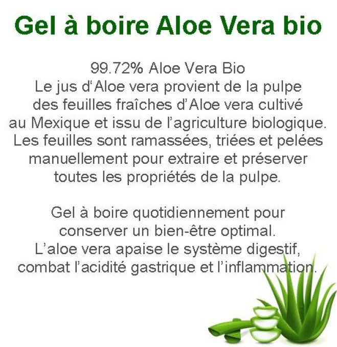 Gel à boire Aloe Vera bio 750 ml