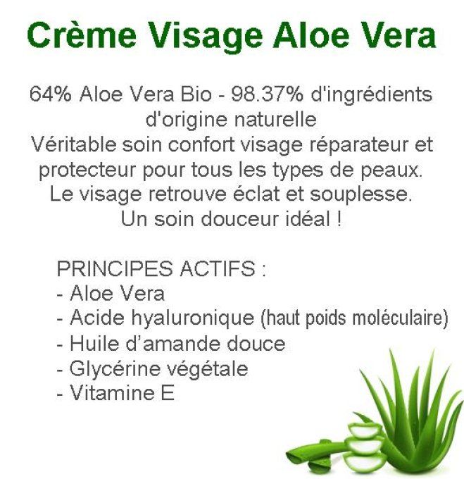 Crème Visage Aloe Vera 50 ml